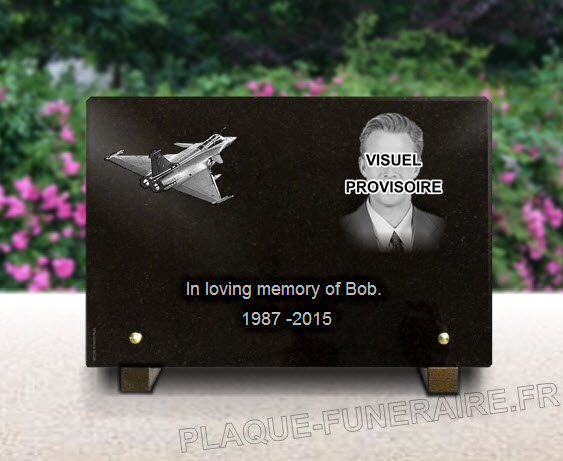 Memorial plaque granite  . 20 x 30 cm.